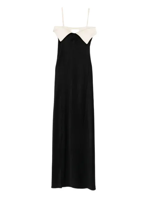 Nanushka folded-neckline maxi dress