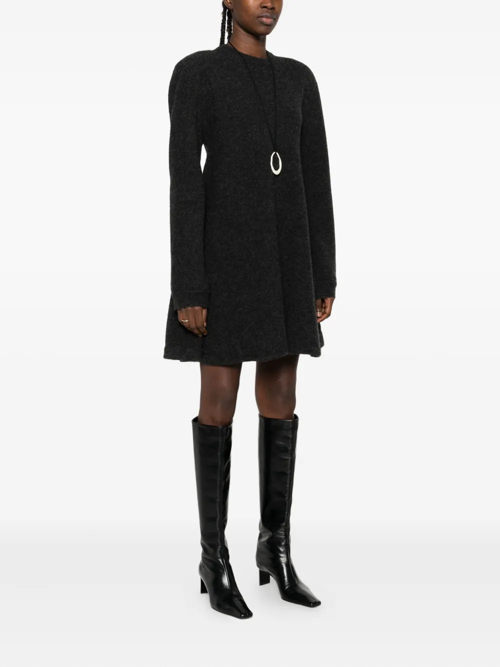 Nanushka Gebreide mini-jurk met A-lijn Grijs