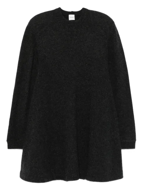 Nanushka vestido corto tejido con diseño acampanado