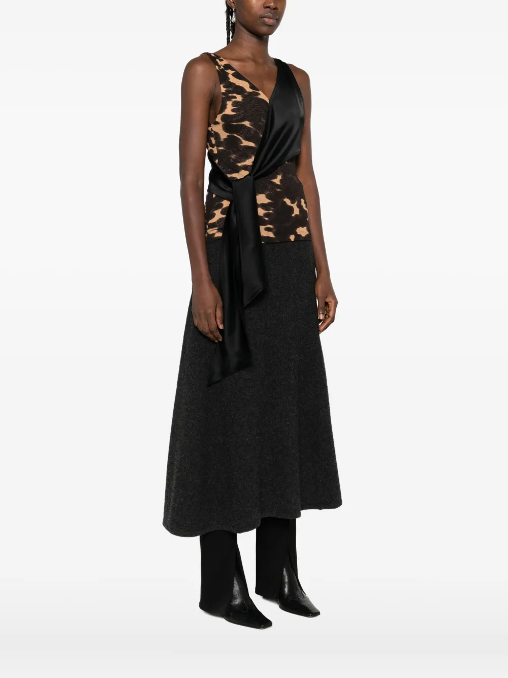 Nanushka Gedrapeerde top Bruin