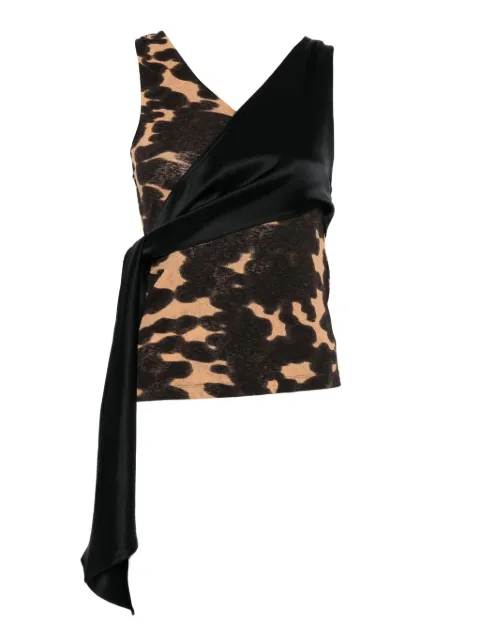 Nanushka draped print top