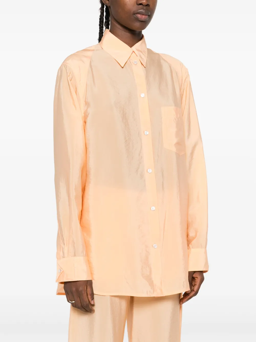 Nanushka Linnen blouse Oranje
