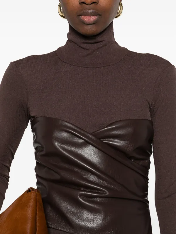 Nanushka Turtleneck Maxi Dress | Brown | FARFETCH