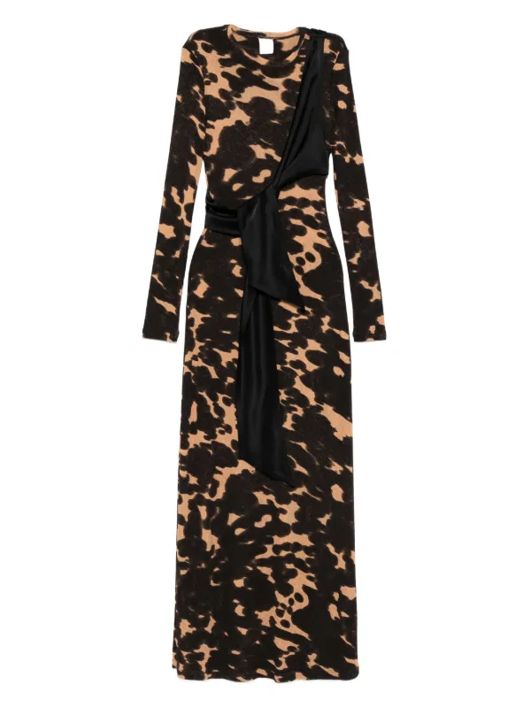 nanushka brown dress Nanushka Dress Moha Off The Shoulder Brown XS