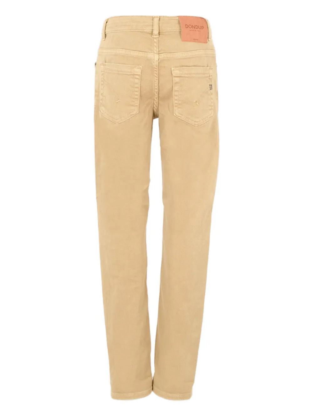 DONDUP KIDS logo-patch trousers Beige