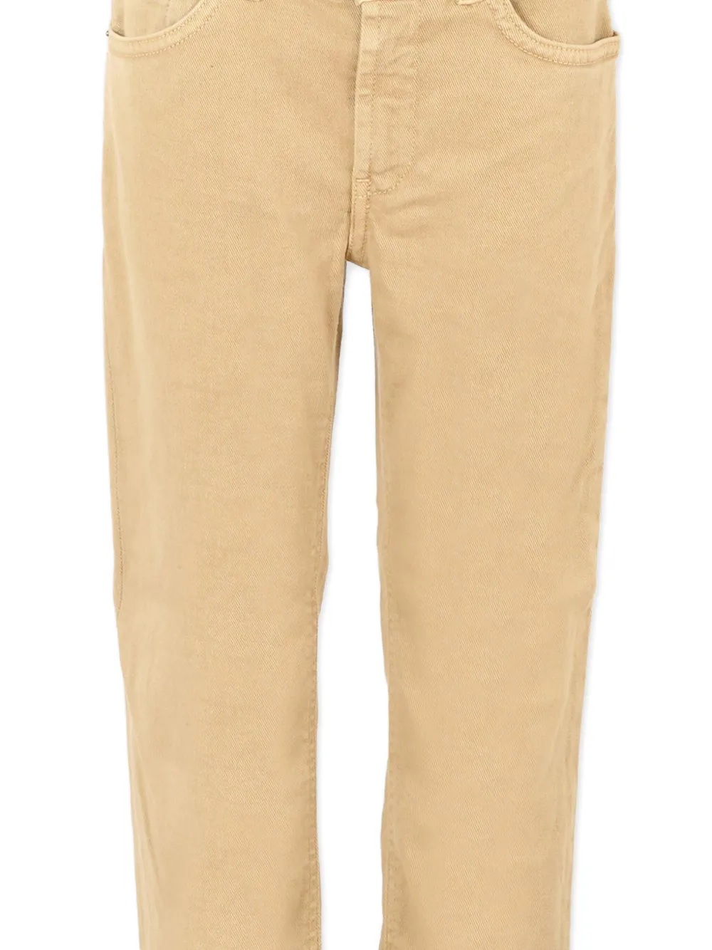 DONDUP KIDS logo-patch trousers Beige