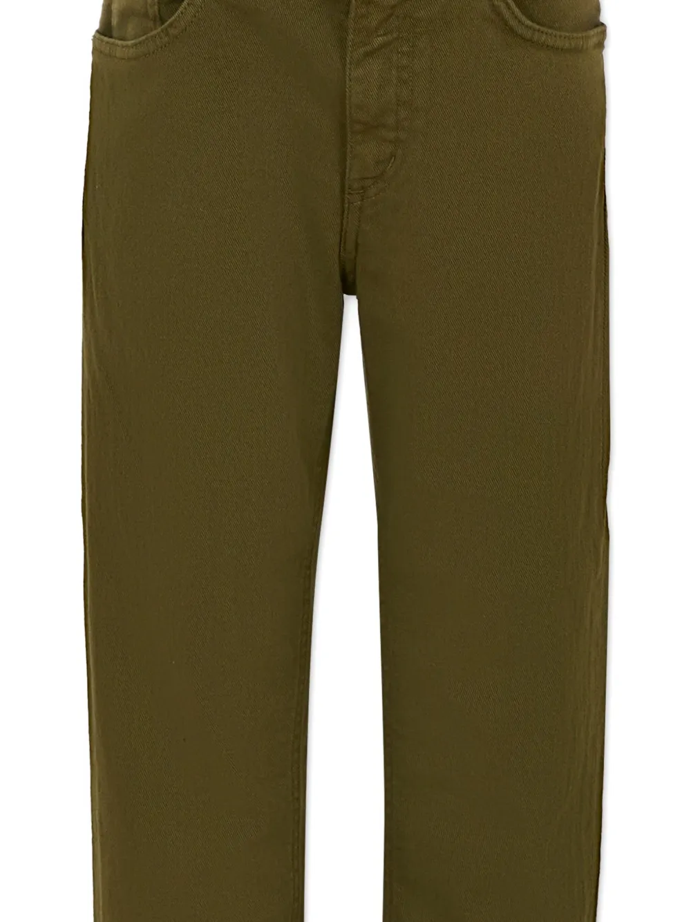 DONDUP KIDS logo-patch trousers Groen
