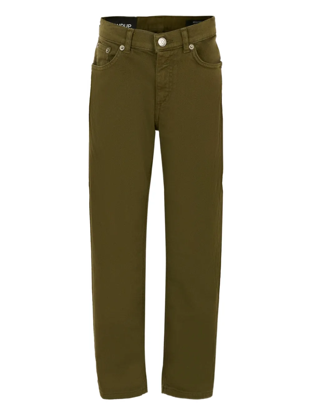 DONDUP KIDS logo-patch trousers Groen