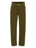 DONDUP KIDS logo-patch trousers - Green
