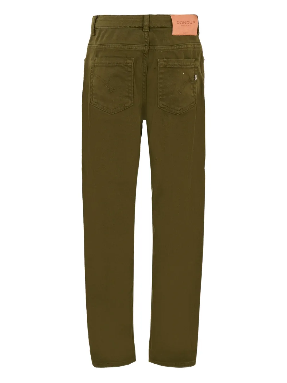 DONDUP KIDS logo-patch trousers Groen