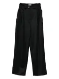 Vestiaire d'un Oiseau Libre pleated-front press-stud trousers - Black