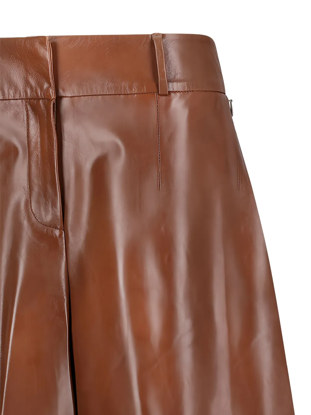 Desa 1972 Leather Shorts In Brown