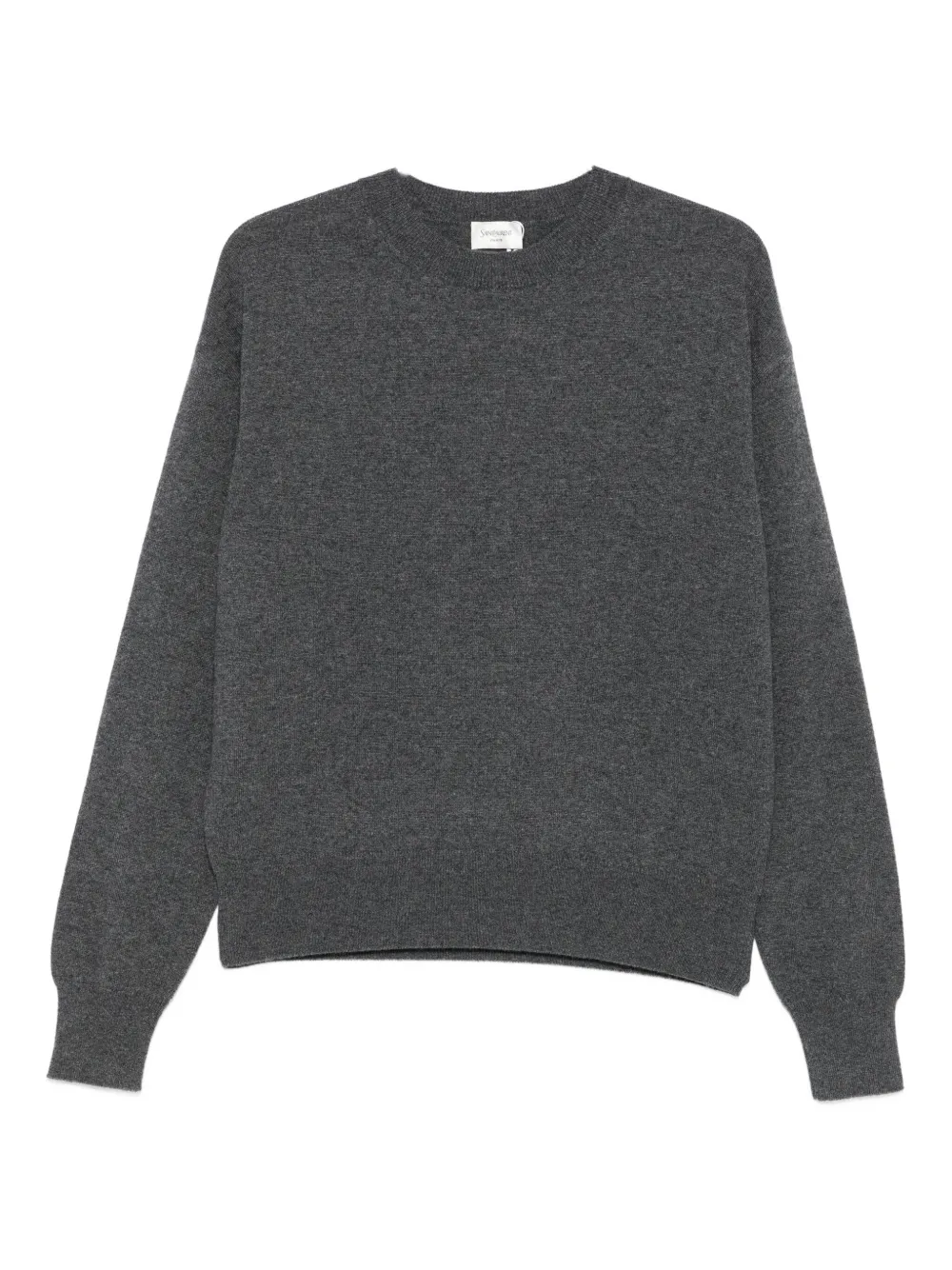 Saint Laurent Round-neck Sweater In Gray