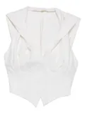 Vestiaire d'un Oiseau Libre hooded corset vest - White