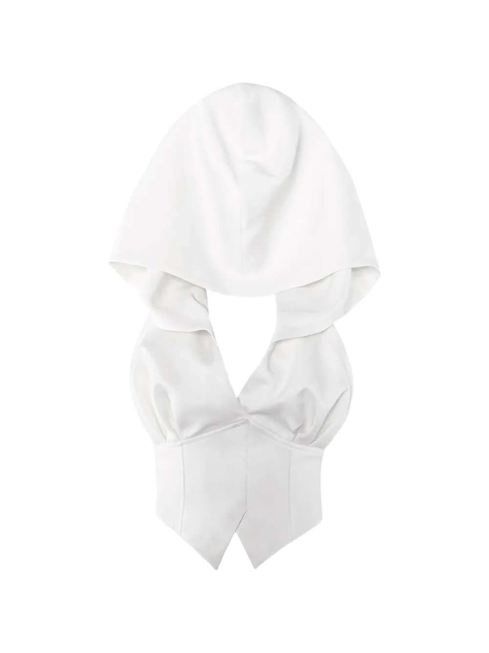Vestiaire d'un Oiseau Libre hooded corset vest - Bianco