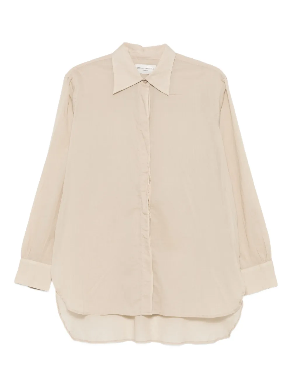 Officine Generale Augustine Button-up Shirt In Neutral