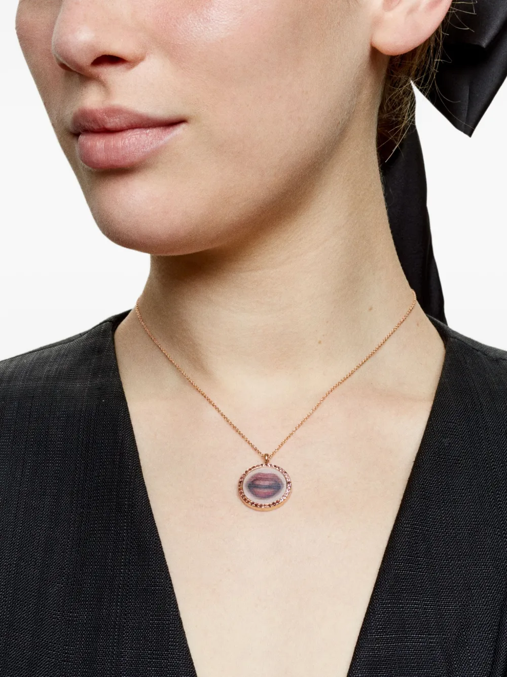 Francesca Villa 18K rose gold Sapphire Lips Necklace | Image 2
