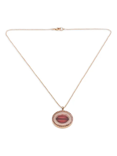 Francesca Villa 18K rose gold Sapphire Lips Necklace
