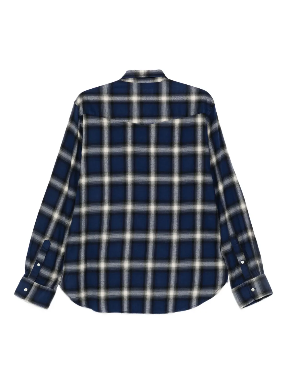 Officine Generale Giacomo checked shirt - Blauw