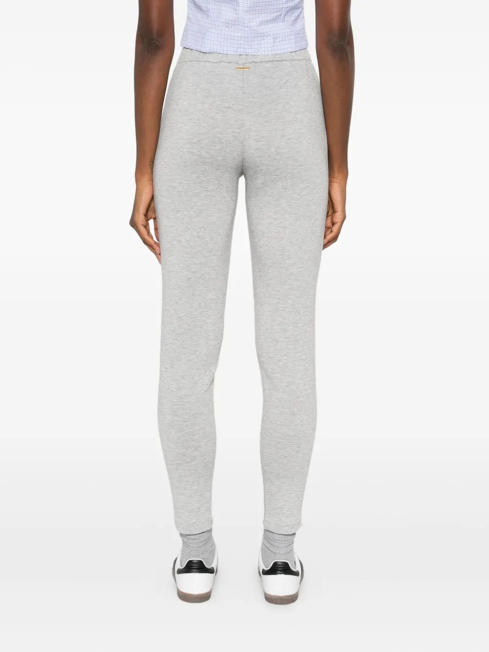Twinset Front-seam Straight Trousers In Gray