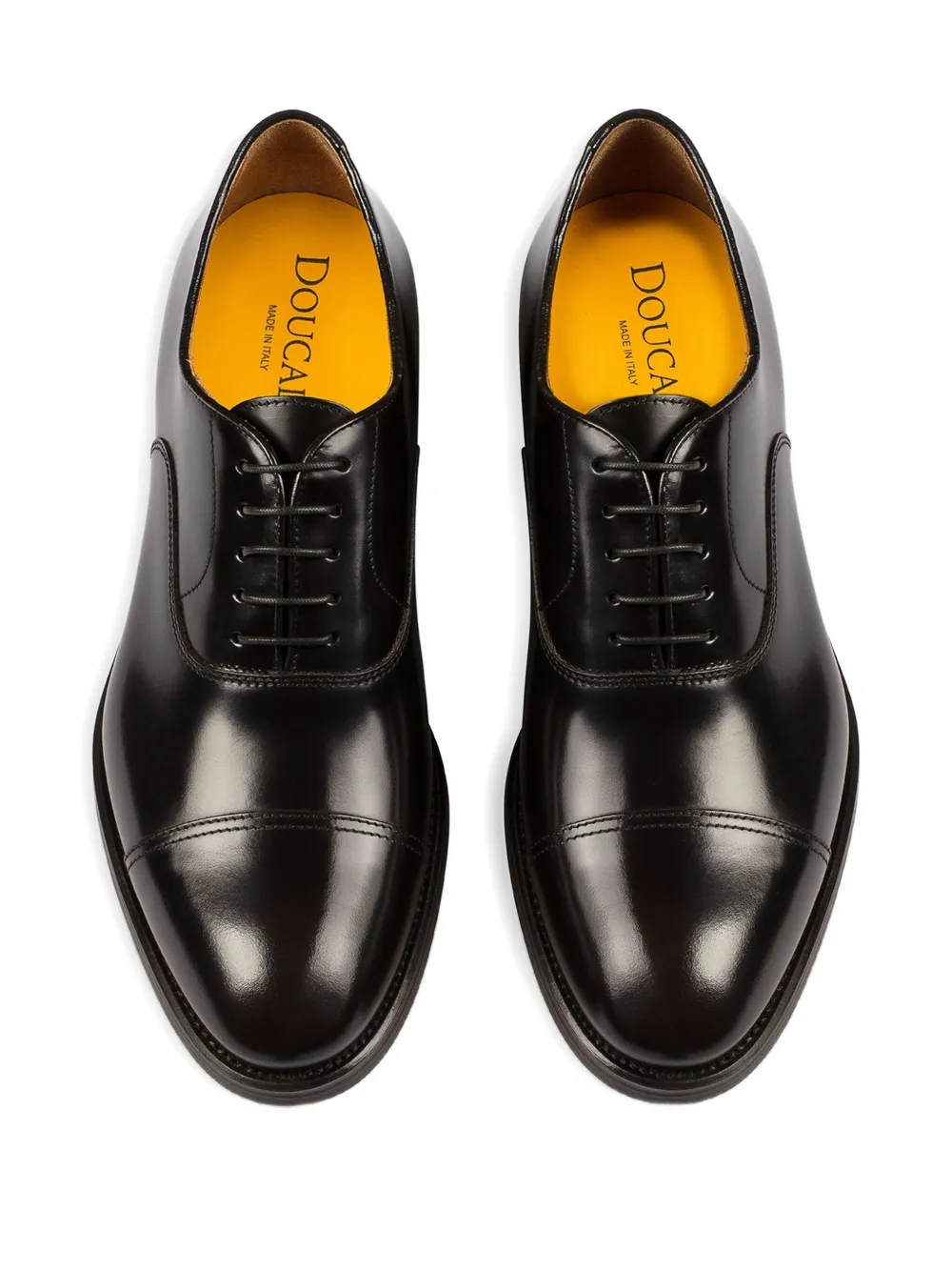 Doucal's leather lace-up Oxford shoes Brown