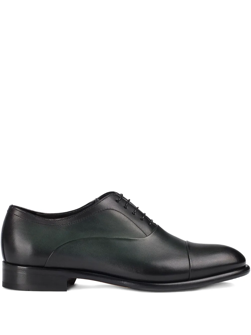 Doucal's leather Oxford lace-up shoes Green