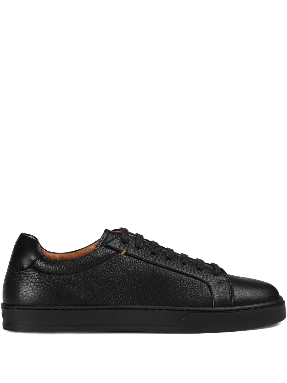 Doucal's leather lace-up sneakers Black