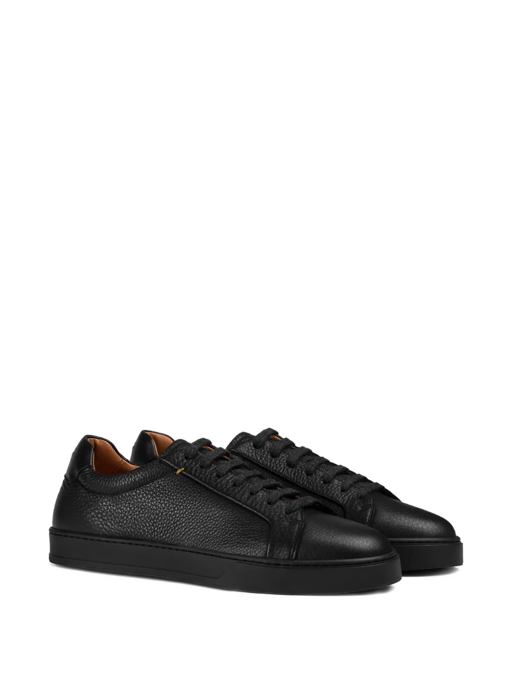 Doucal's leather lace-up sneakers Black