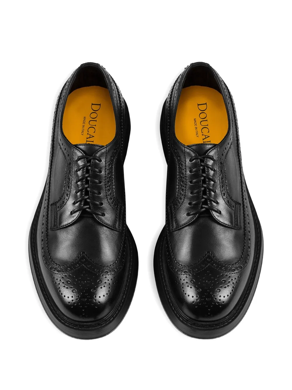 Doucal's leather lace-up brogues Black