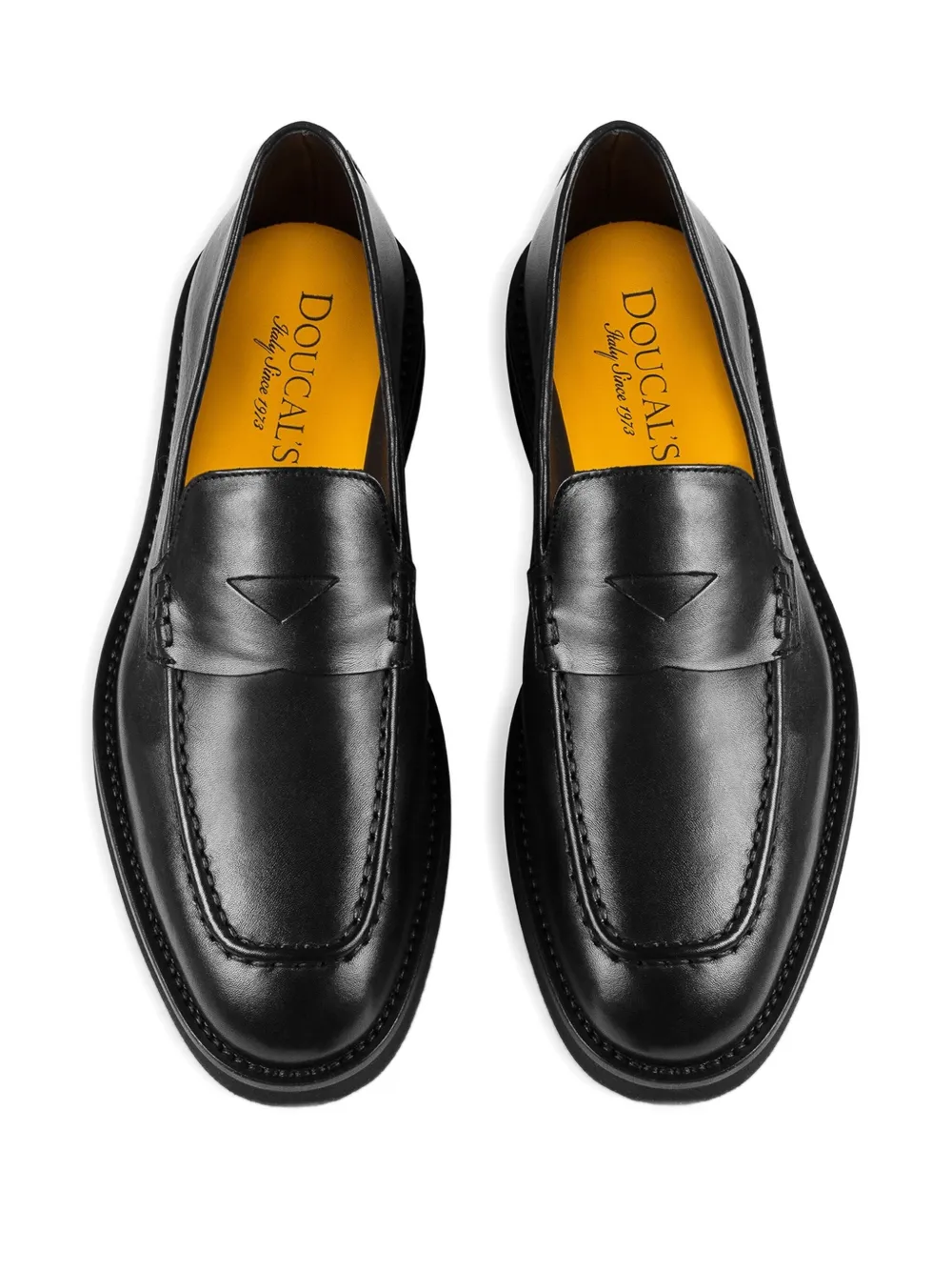 Doucal's leather loafers Black