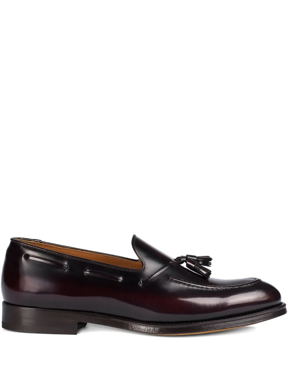 Doucal's tassel leather loafers Red