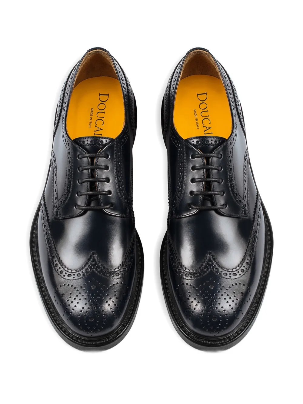 Doucal's leather lace-up brogues Black