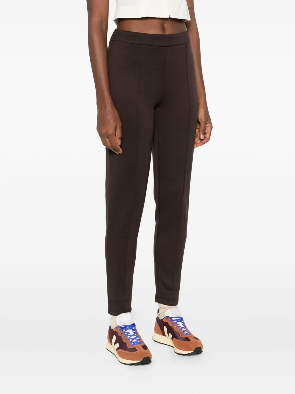 Twinset Front-crease Straight Trousers In Black