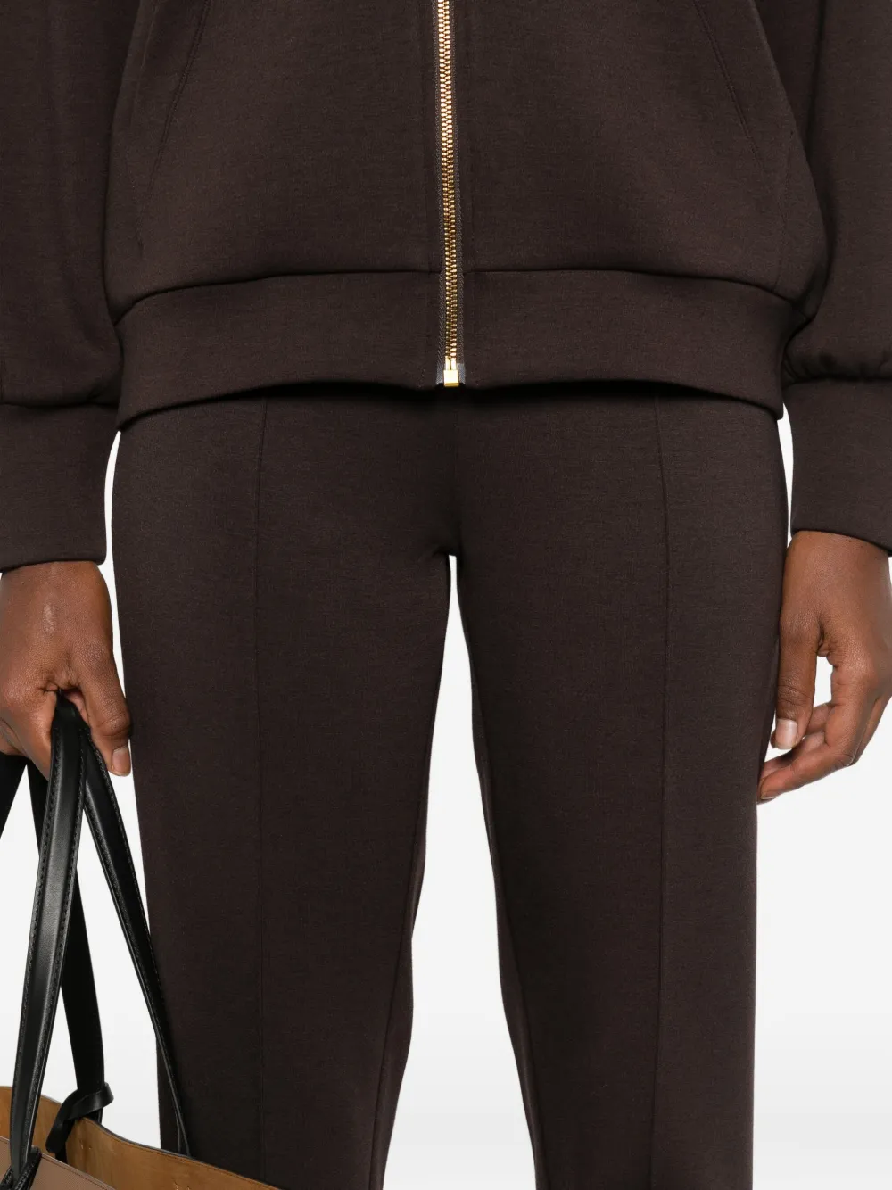 Twinset Front-crease Straight Trousers In Black