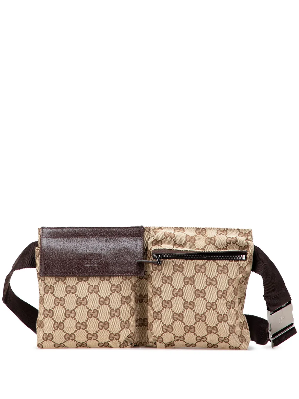 2000-2015 GG Canvas Double Pocket belt bag
