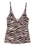 TWINSET zebra-print top - Brown