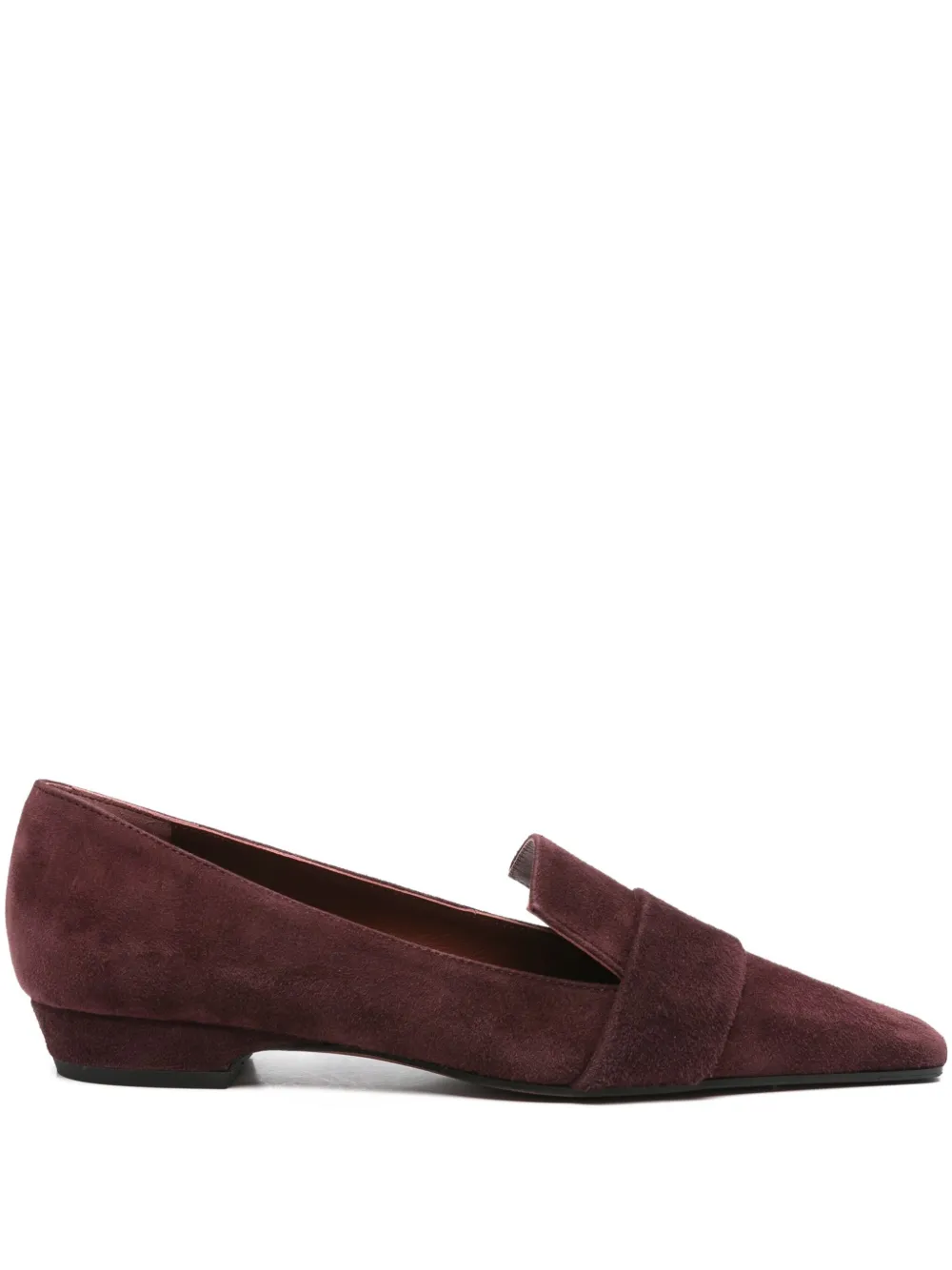 Roberto Festa Suede Square-toe Loafers In Red