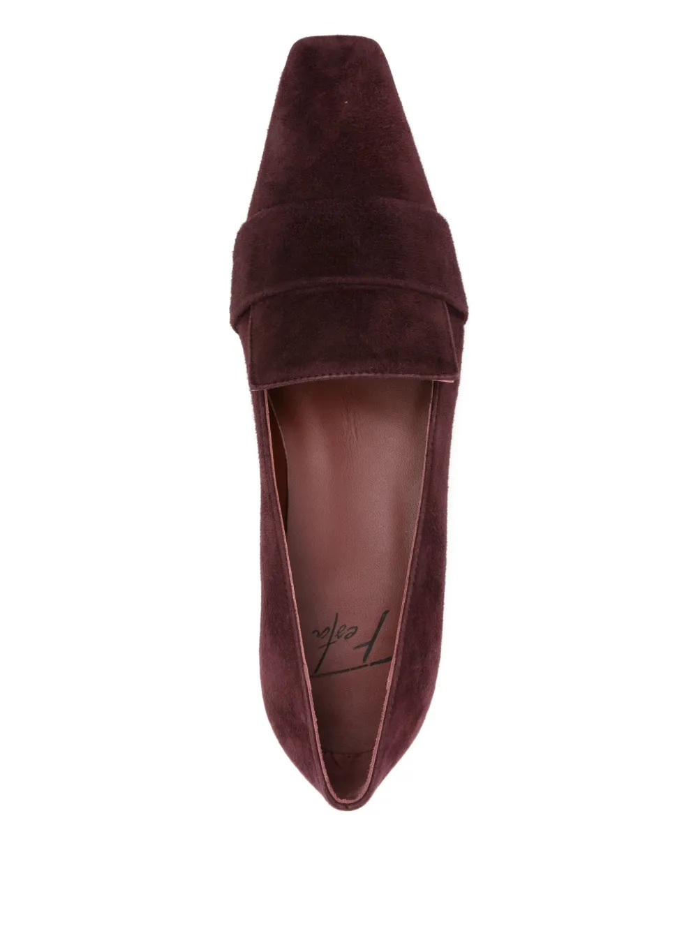 Roberto Festa Suede Square-toe Loafers In Red