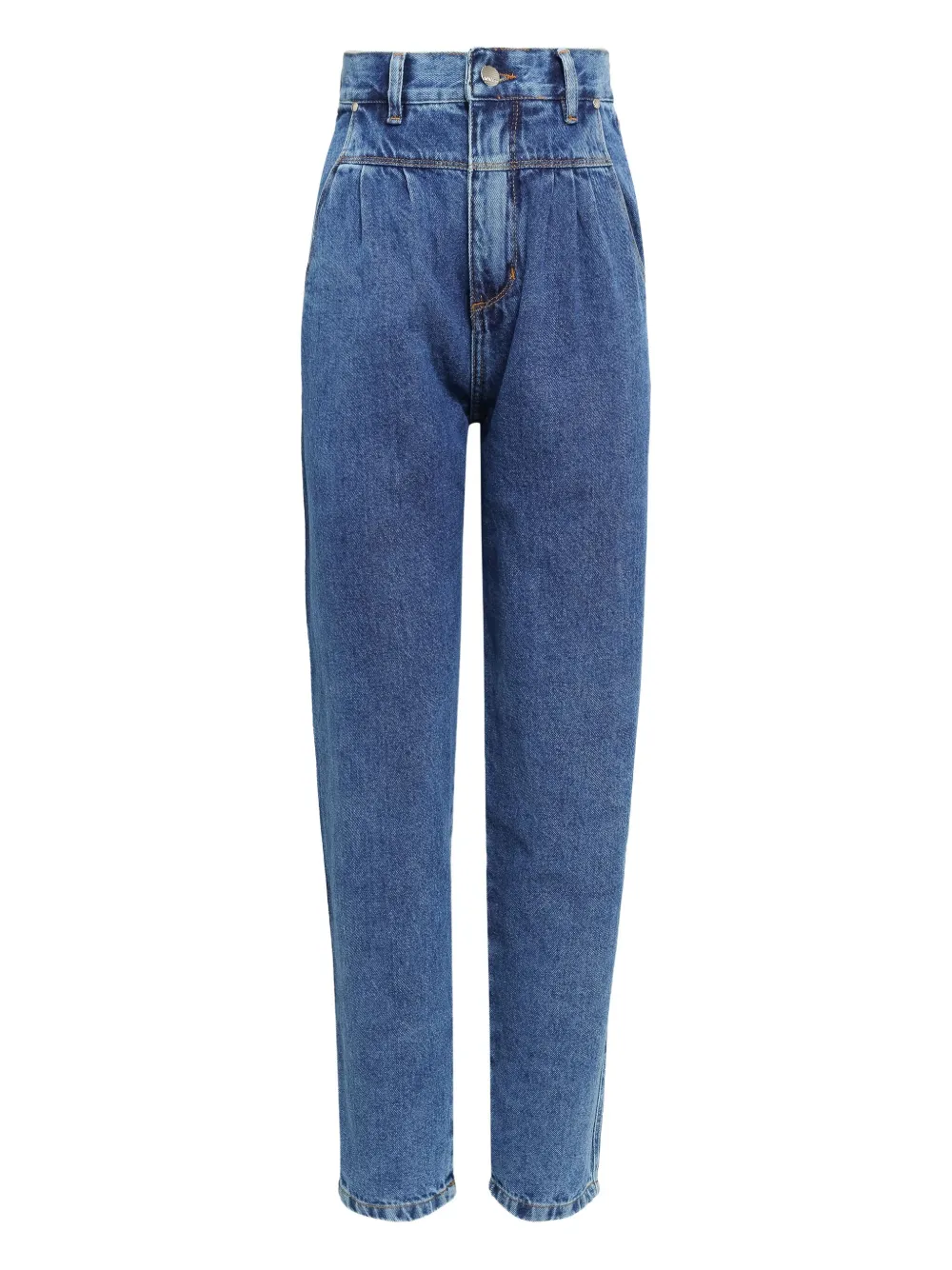 pleated-panel jeans