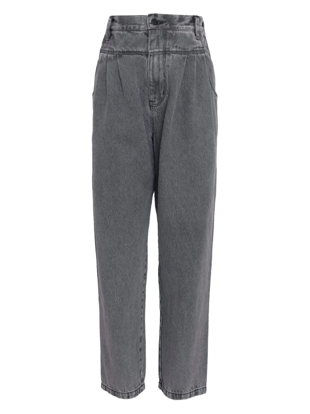 pleated-front jeans