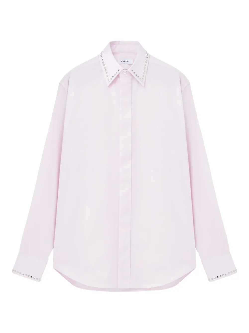 Alexander McQueen embellished-collar cotton shirt Roze