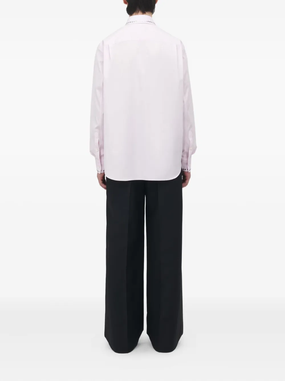 Alexander McQueen embellished-collar cotton shirt Roze