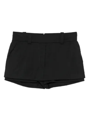 Sacai Pleated Shorts | Black | FARFETCH CA
