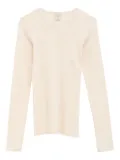 FLORE FLORE Olivia crew-neck long-sleeve T-shirt - Neutrals