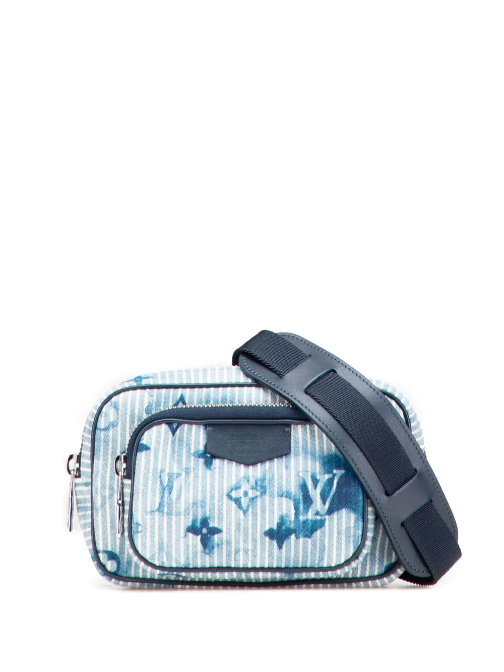 2021-2025 Monogram Denim Watercolor Hickory Stripes Outdoor Pouch crossbody bag