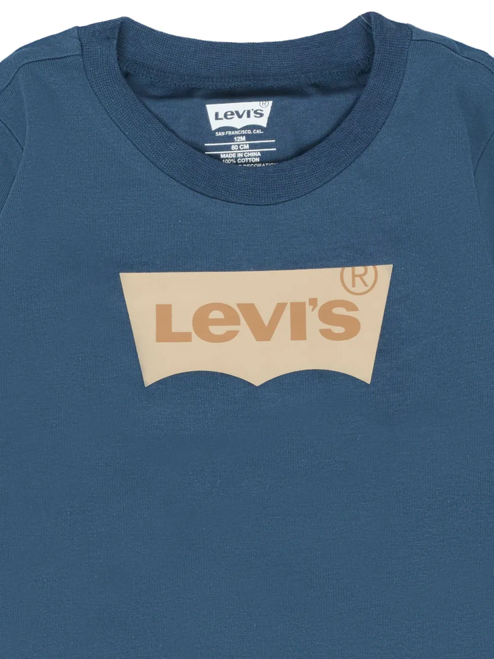Levi's Kids T-shirt met logoprint Blauw