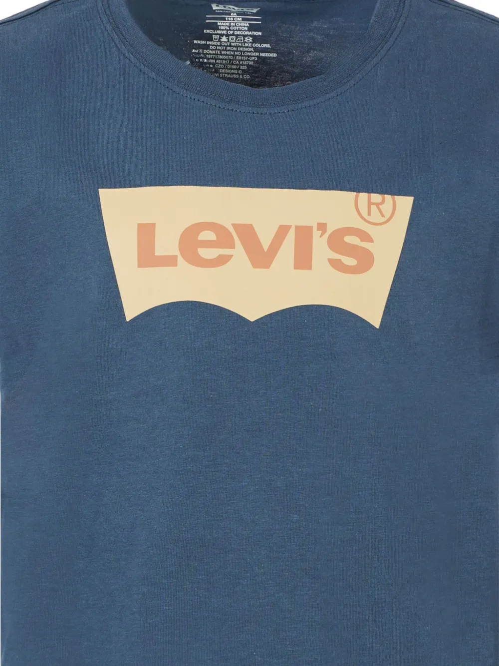 Levi's Kids logo-print T-shirt Blauw