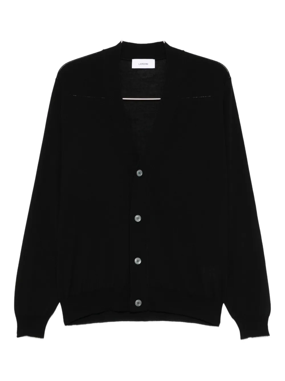 Lardini button-front wool cardigan Zwart