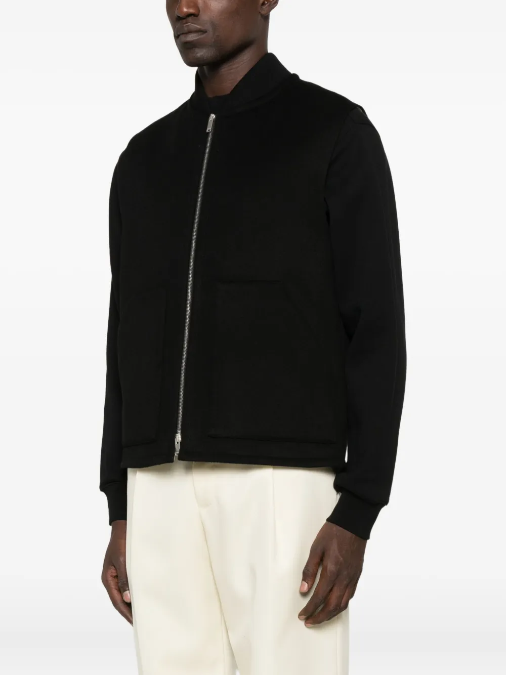 Lardini zip-front gilet Zwart