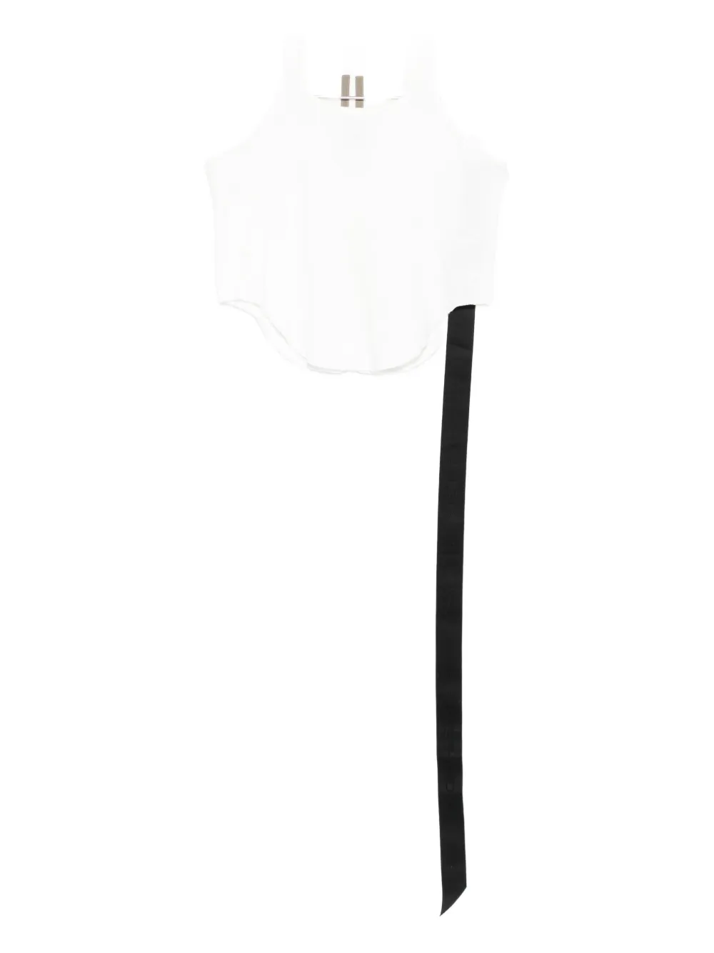 Rick Owens DRKSHDW raw-edge ribbon tank top Wit